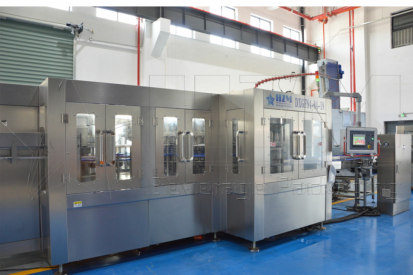 20000bph PLC Touch Screen PET Bottle Packing Machine