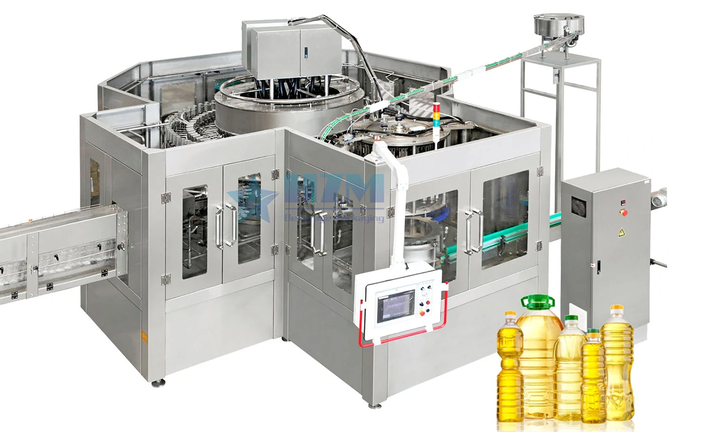 PET Bottle Edible Oil Bottling Line |  Automatic Rotary Type Edible Oil Filling Machine