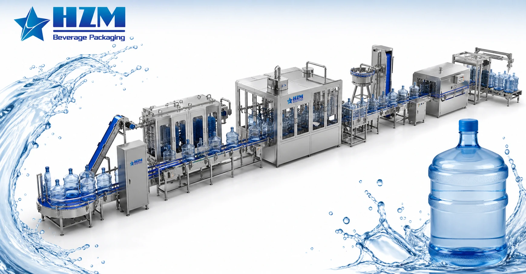 3-5 Gallon Water Production Line layout