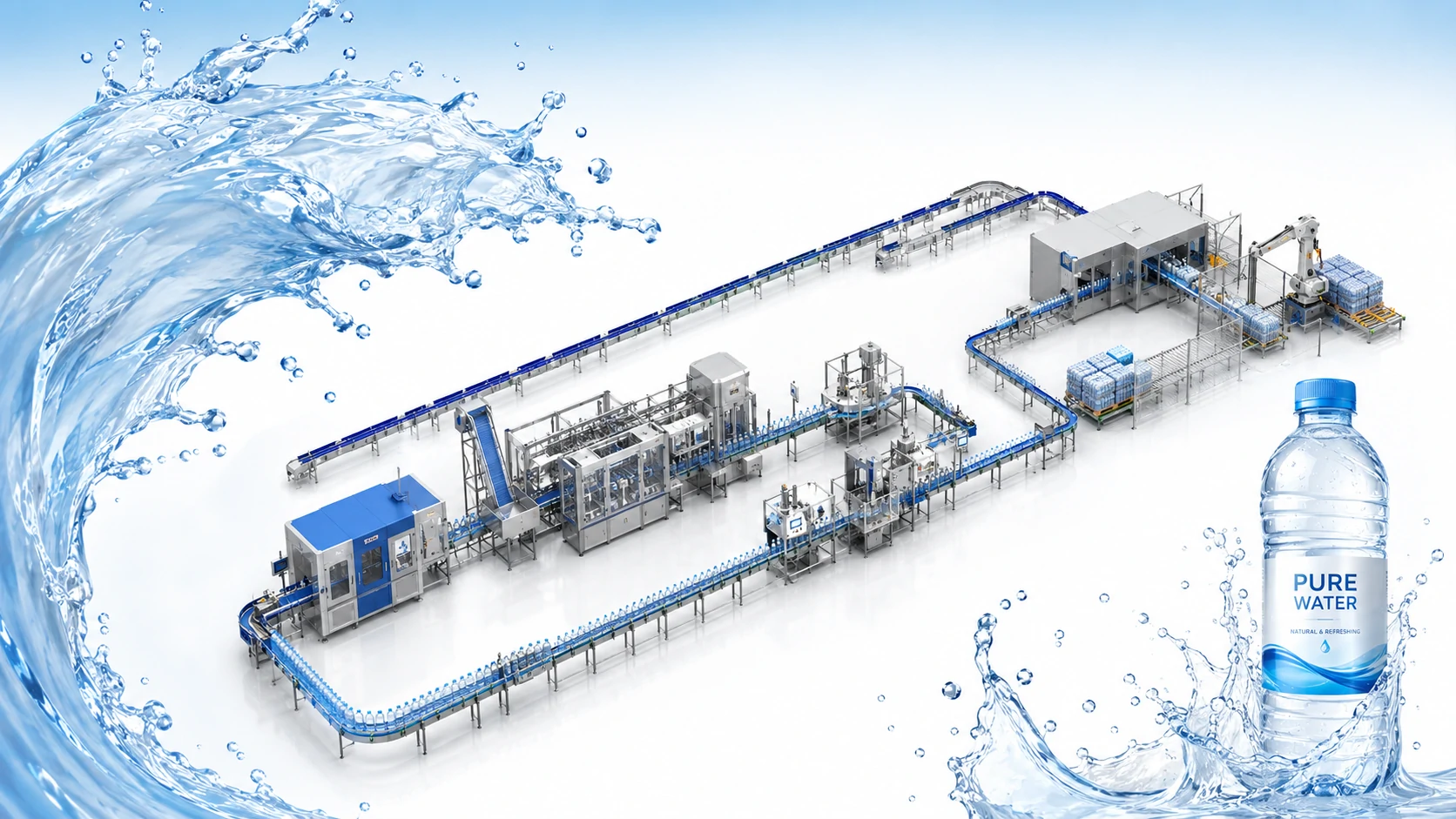 Bottled Purified Water Production Line layout