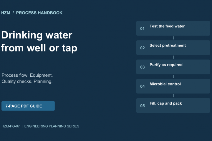Drinking Water Production Process PDF: Well Water & Tap Water Purification