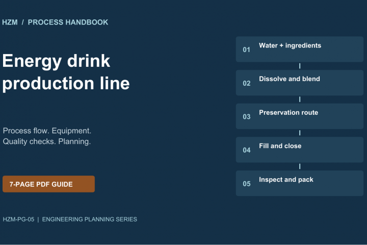 Energy Drink Production Line Process PDF: Mixing, Filling & Quality Control