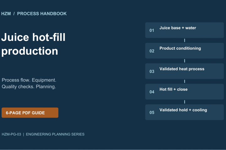 Juice Hot-Filling Production Process PDF: Flow Chart & Quality Checklist