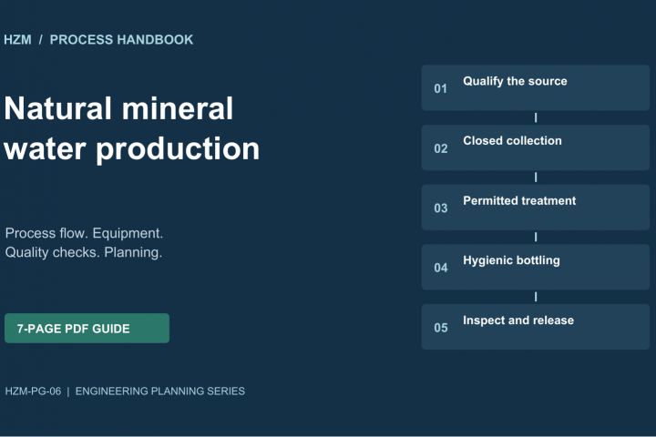Natural Mineral Water Production Line Process PDF: Source to Bottle