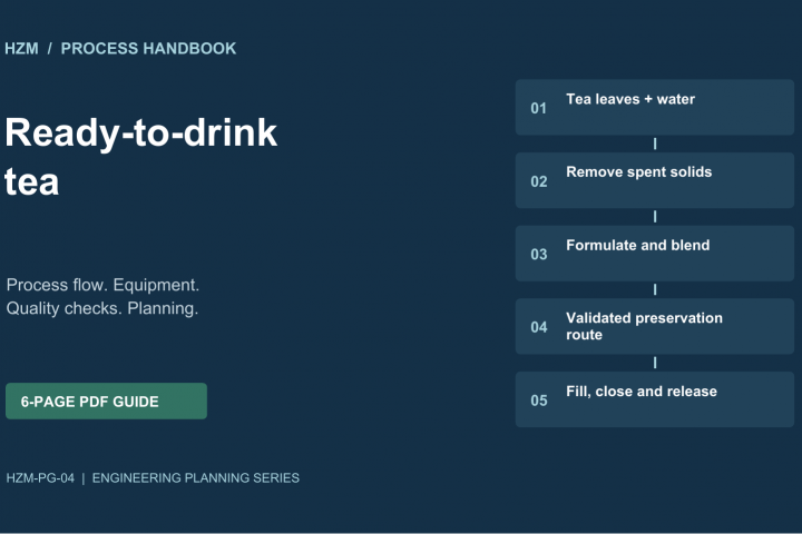 Ready-to-Drink Tea Production Process PDF: Extraction, Clarity & Filling